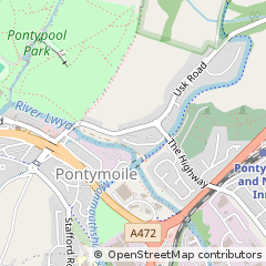 Map of Pontypool, Torfaen
