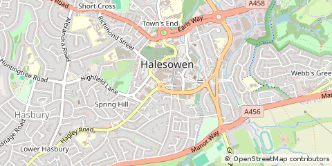 Map of Halesowen, West Midlands