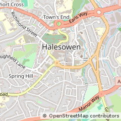 Map of Halesowen, West Midlands
