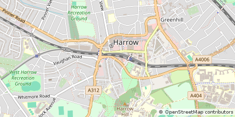 Map of Harrow, Middlesex