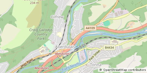 Map of Neath, West Glamorgan