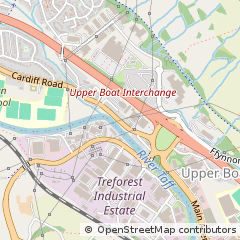 Map of Pontypridd, MID Glamorgan