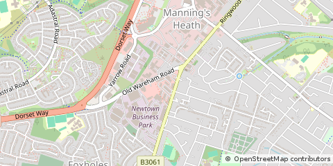 Map of Poole, Dorset