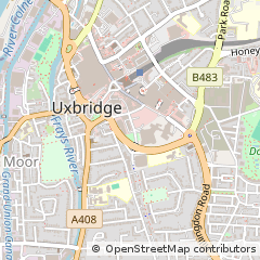 Map of Uxbridge, Greater London