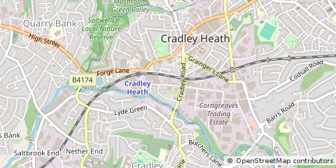 Map of West Midlands