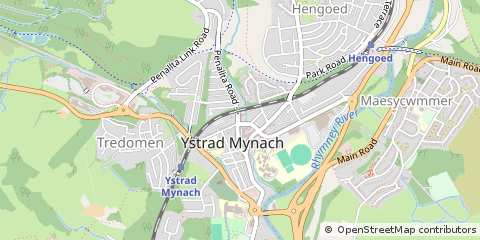 Map of Hengoed, MID Glamorgan