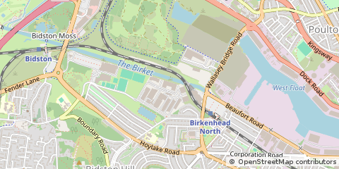 Map of Bidston, Wirral