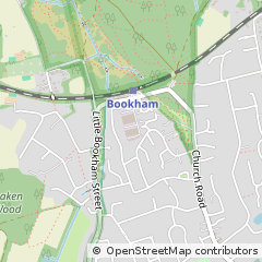 Map of Bookham, Surrey