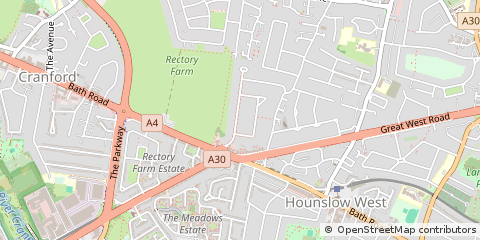 Map of Hounslow, Middlesex