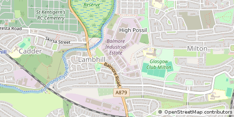 Map of Glasgow, Lanarkshire