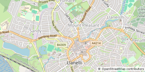 Map of Llanelli