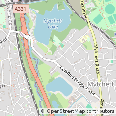 Map of Camberley, Surrey