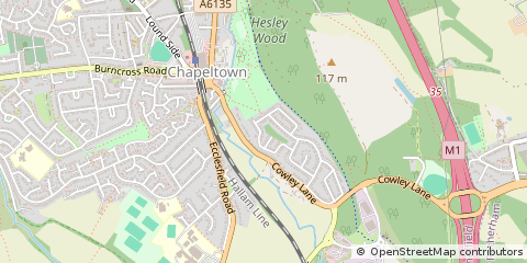 Map of Sheffield