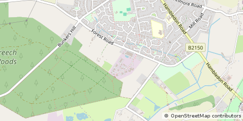 Map of Denmead, Hampshire