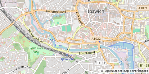 Map of Ipswich, Suffolk