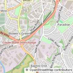 Map of Dudley, West Midlands