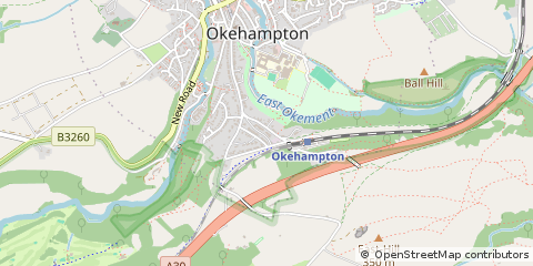 Map of Okehampton