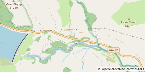 Map of Bala, Gwynedd