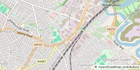 Map of Cardiff