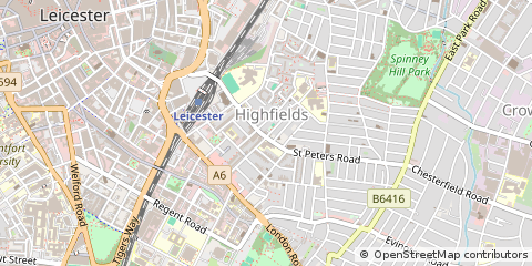 Map of Leicester