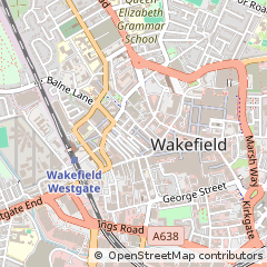 Map of Wakefield, West Yorkshire