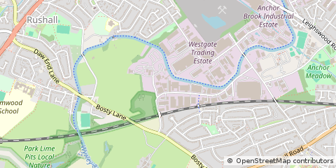 Map of Walsall, West Midlands