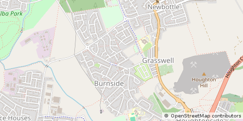 Map of Houghton LE Spring, Tyne + Wear