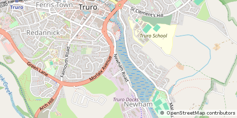 Map of Truro, Cornwall