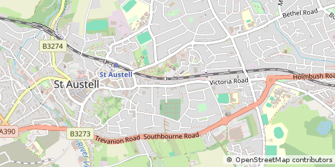 Map of ST. Austell, Cornwall
