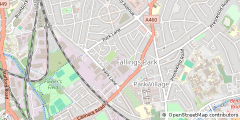 Map of Wolverhampton, West Midlands