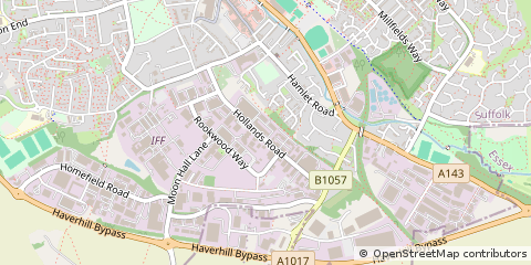 Map of Haverhill, Suffolk