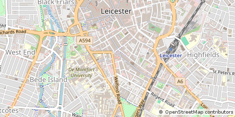 Map of Leicester