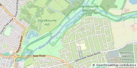 Map of Rainham, Essex