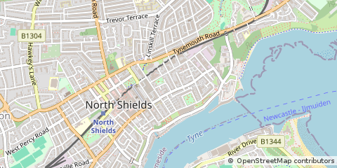 Map of North Shields