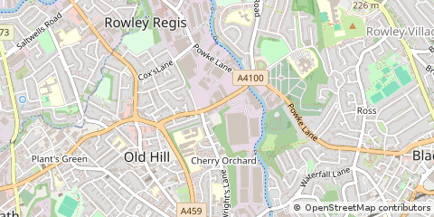 Map of Cradley Heath, West Midlands