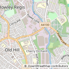 Map of Cradley Heath, West Midlands