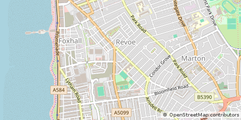 Map of Blackpool, Lancashire