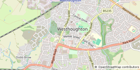 Map of Bolton, Greater Manchester