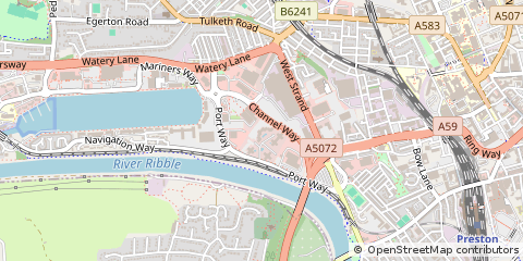 Map of Preston, Lancashire
