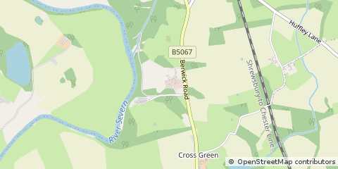 Map of Shrewsbury, Shropshire