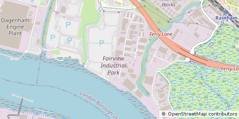 Map of Rainham, Essex