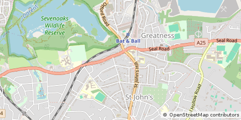 Map of Sevenoaks, Kent