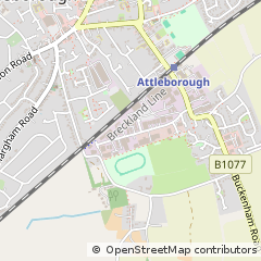 Map of Attleborough, Norfolk