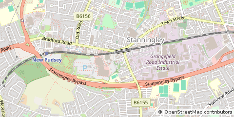 Map of Pudsey, Leeds