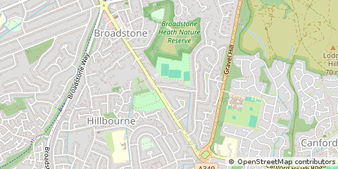 Map of Poole, Dorset