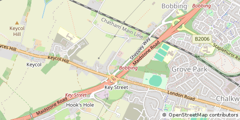 Map of Sittingbourne, Kent