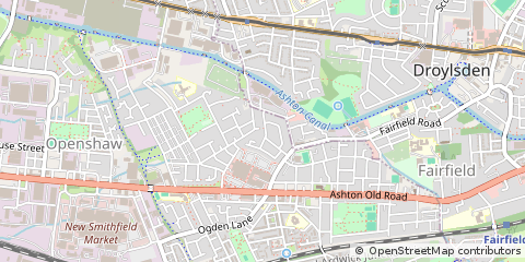 Map of Manchester, Lancashire