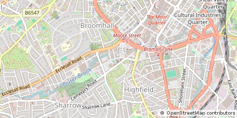 Map of Sheffield