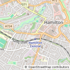 Map of Hamilton, South Lanarkshire