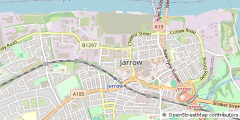 Map of Jarrow, Tyne & Wear